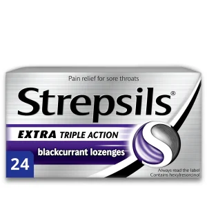 Strepsils Extra Triple Action Blackcurrent Lozenges